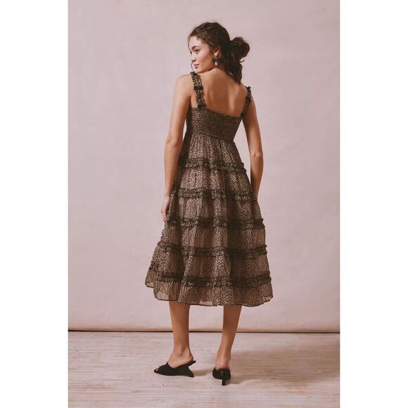 Sister Jane Lisette Leopard Print Midi Dress Size XS NWT - Picture 4 of 9